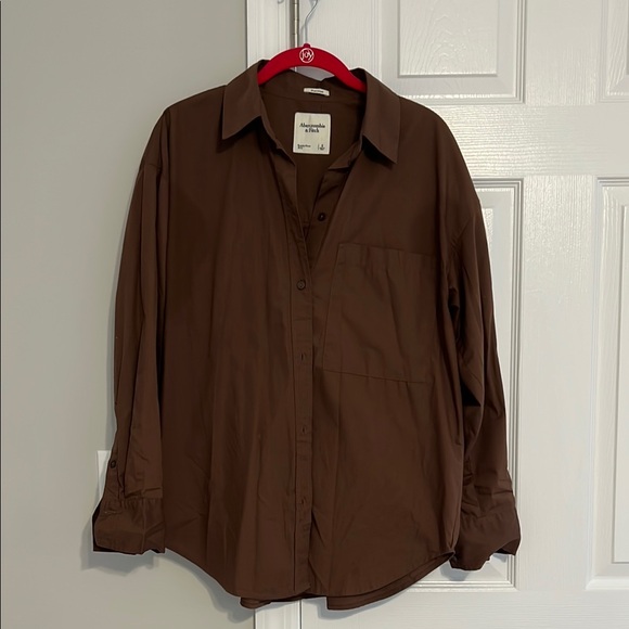 Abercrombie & Fitch Brown Button Down Shirt - Picture 1 of 4